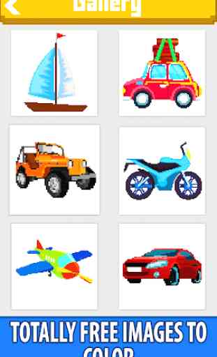 Vehicles Color by Number: Cars,Planes,Bikes,Trains 1