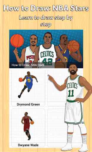 How to draw Professional US Basketball Players 1