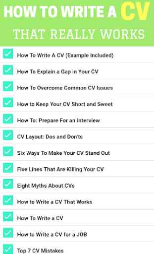 How To Write CV 2