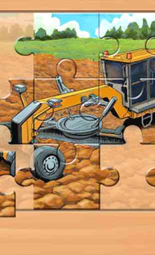 Kids Vehicles: Construction Lite toddler puzzle 3