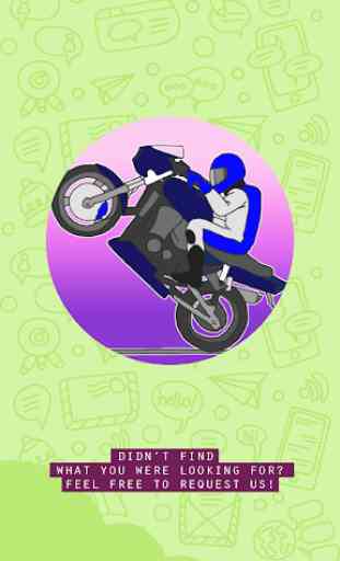Motorbike Rider Sticker for WhatsApp Messenger 1