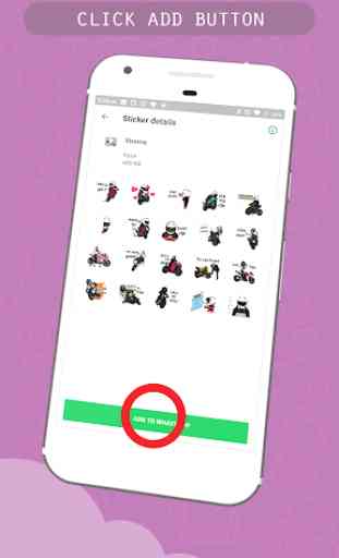 Motorbike Rider Sticker for WhatsApp Messenger 3