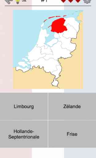 Provinces des Pays-Bas - Les cartes et capitales 1