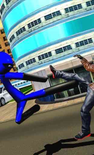 Super Stickman Hero:Gangster Crime City Battle 3