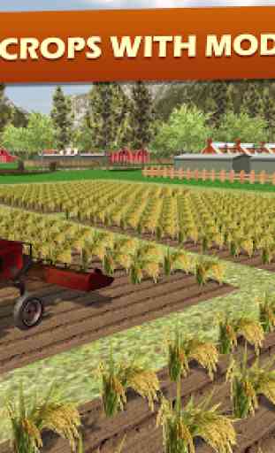 Tracteur Ferme charrue simulateu: Agriculture Jeux 2