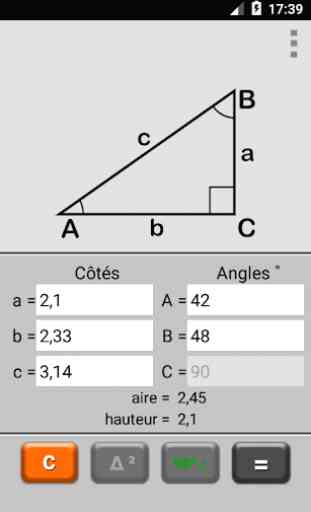 Triangle Calculatrice Pro 2