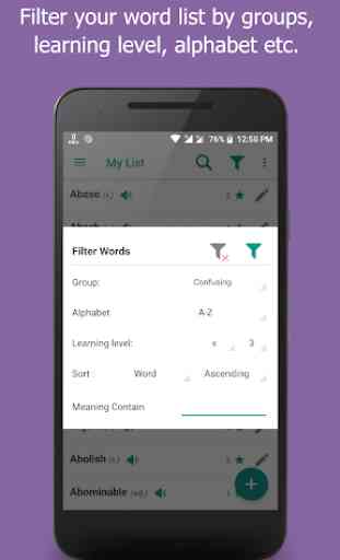 Word Store: learn, save, practice vocabulary 3