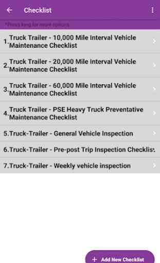 Application d'inspection maintenance des camions 2