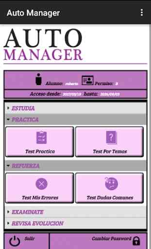 Auto Manager Test Autoescuela 2