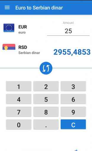 Euro à Dinar serbe / EUR à RSD 3