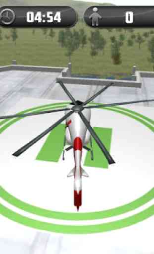 Hélicoptère Ambulance 3D City Simulator 4