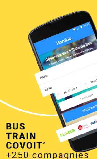 Kombo - Billets de bus et train SNCF pas cher 1
