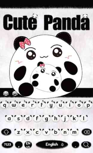 Mignon Panda clavier Theme Cute Panda 1