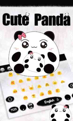 Mignon Panda clavier Theme Cute Panda 2