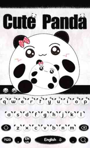 Mignon Panda clavier Theme Cute Panda 4