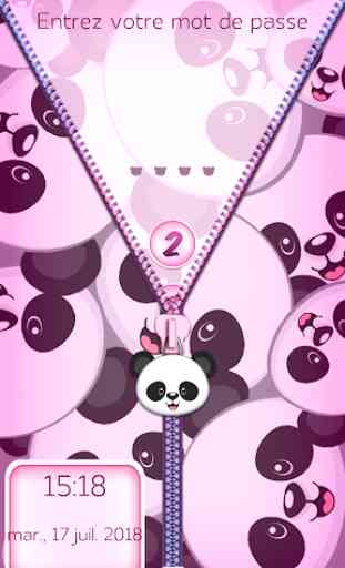 Panda Fond d'Écran Fermeture Éclair 4