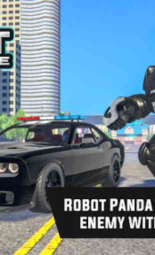 panda robot transformation la police: tir de robot 1