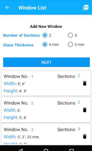 Section Window Materials Calculation 2