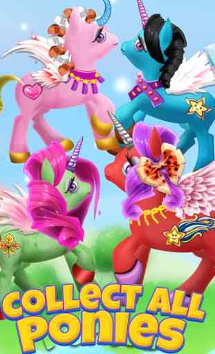 Un mignon Pony Dress-Up Salon & Spa Licorne Fée Makeover 2