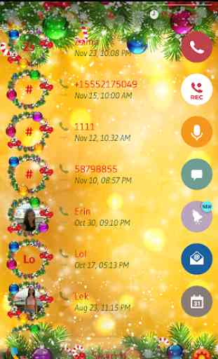 Xmas Merry Phone DIaler Theme 4