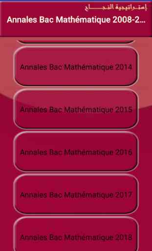 Annales Bac Terminale S  France Math 1998-2018 2