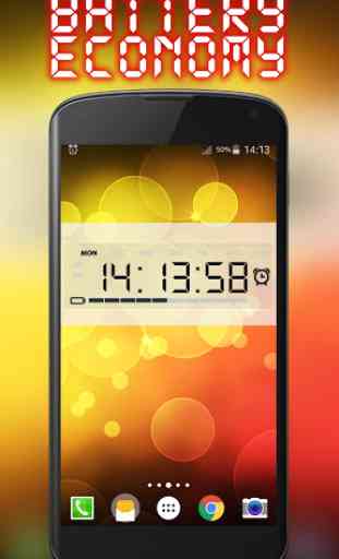 Battery Saving Digital Clocks Live Wallpaper Pro 1