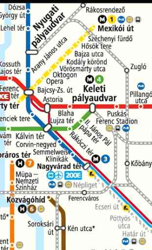 Budapest Metro Map 3