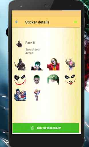 Clown stickers WAStickerapps:Joker 2019 Stickers 3