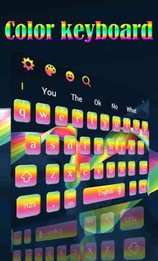 Color Rainbow Keyboard Theme 3