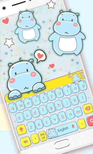 Cute hippo keyboard 1