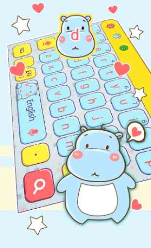 Cute hippo keyboard 2