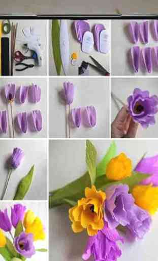 Fleurs en papier faciles 2