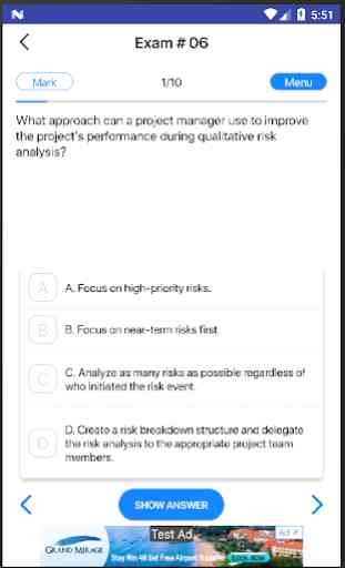 PMI-RMP PMI Risk Management Professional  practice 4