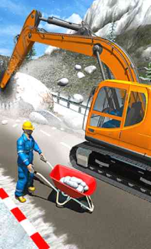 Snow Cutter Excavator Simulator-Winter Snow Rescue 1