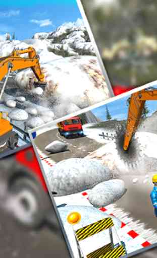 Snow Cutter Excavator Simulator-Winter Snow Rescue 4