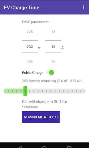EV Charge Time Calculator & Reminder 1