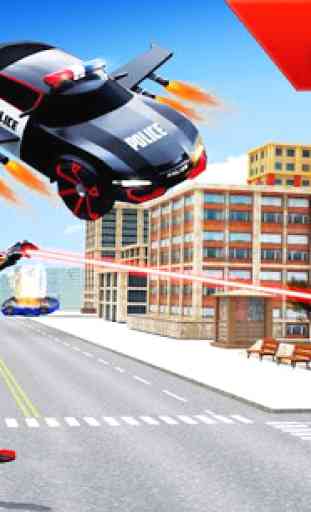 jeu de robot volant de voiture de police SUV 2