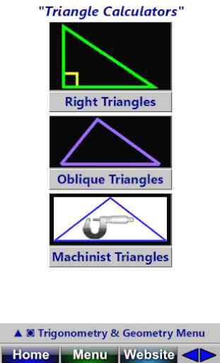 Triangle Calculator Machinist Version 1