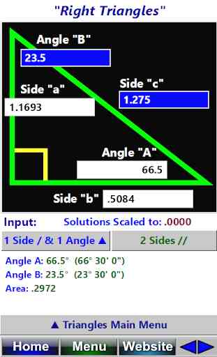 Triangle Calculator Machinist Version 2