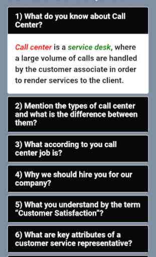 Call Center Interview Questions 2