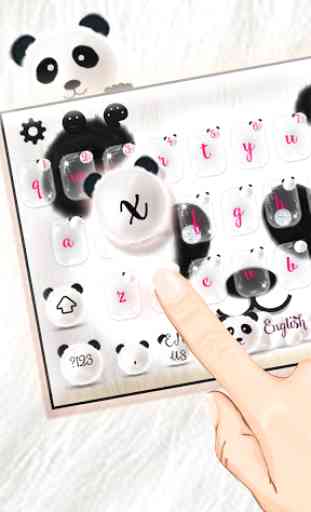 Cute Panda Keyboard Theme 2