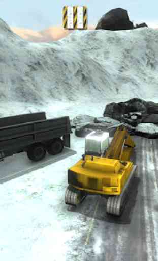 Heavy Snow Excavator Crane Simulator 2018 4