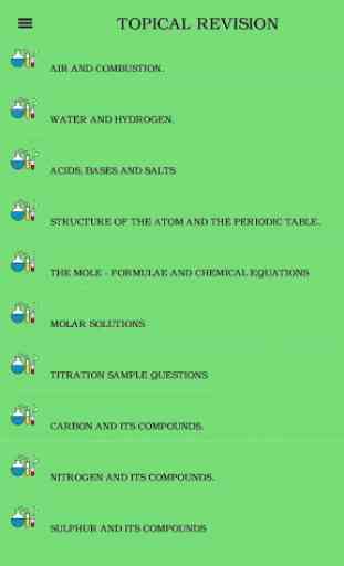 K.C.S.E Chemistry revision - notes and practicals 2