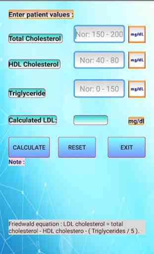 LDL Cholesterol Calculator 2