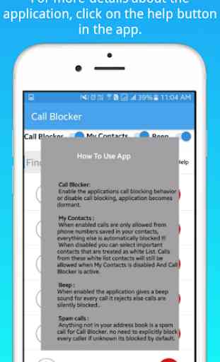Call Blocker - Available for known Block Unknowns. 2