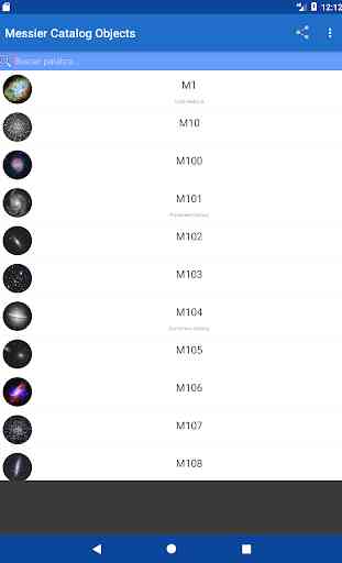 Catálogo Messier Lista Objetos 2