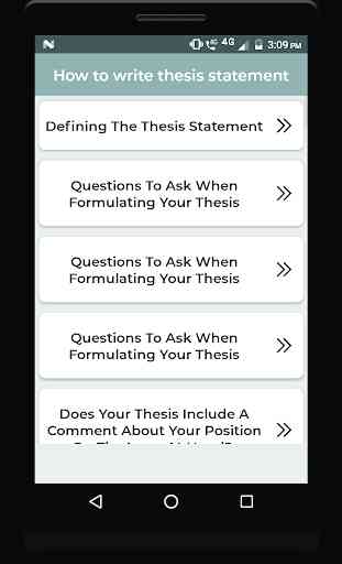 How to write thesis statement 2