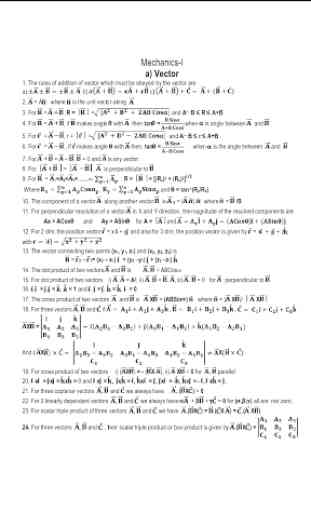 Physics Formula (Mechanics-1) 1