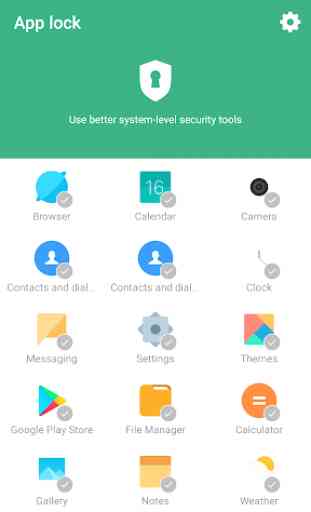 App lock - System level security tools 1