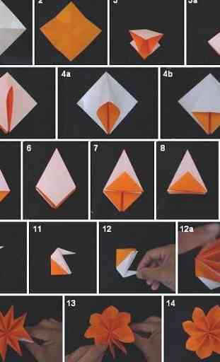 Didacticiel de fleur d'origami 1